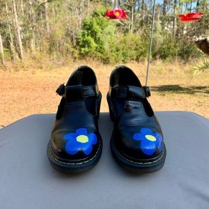 Dr Martens T-strap Mary Janes handpainted